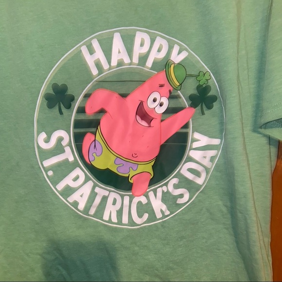 Nickelodeon Happy St. Patrick’s SpongeBob T-shirt green L - Picture 3 of 4